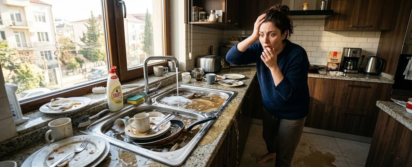 გაჭედილი სამზარეულოს ნიჟარა