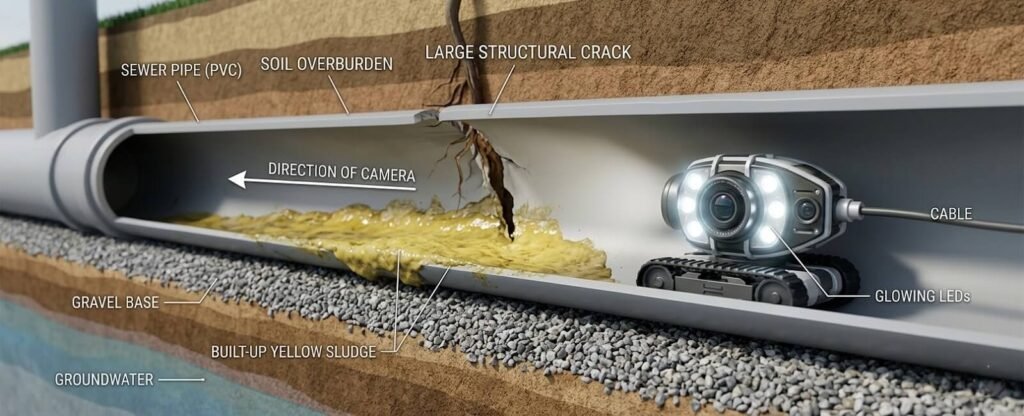 მილების დაზიანების პოვნა კამერით
