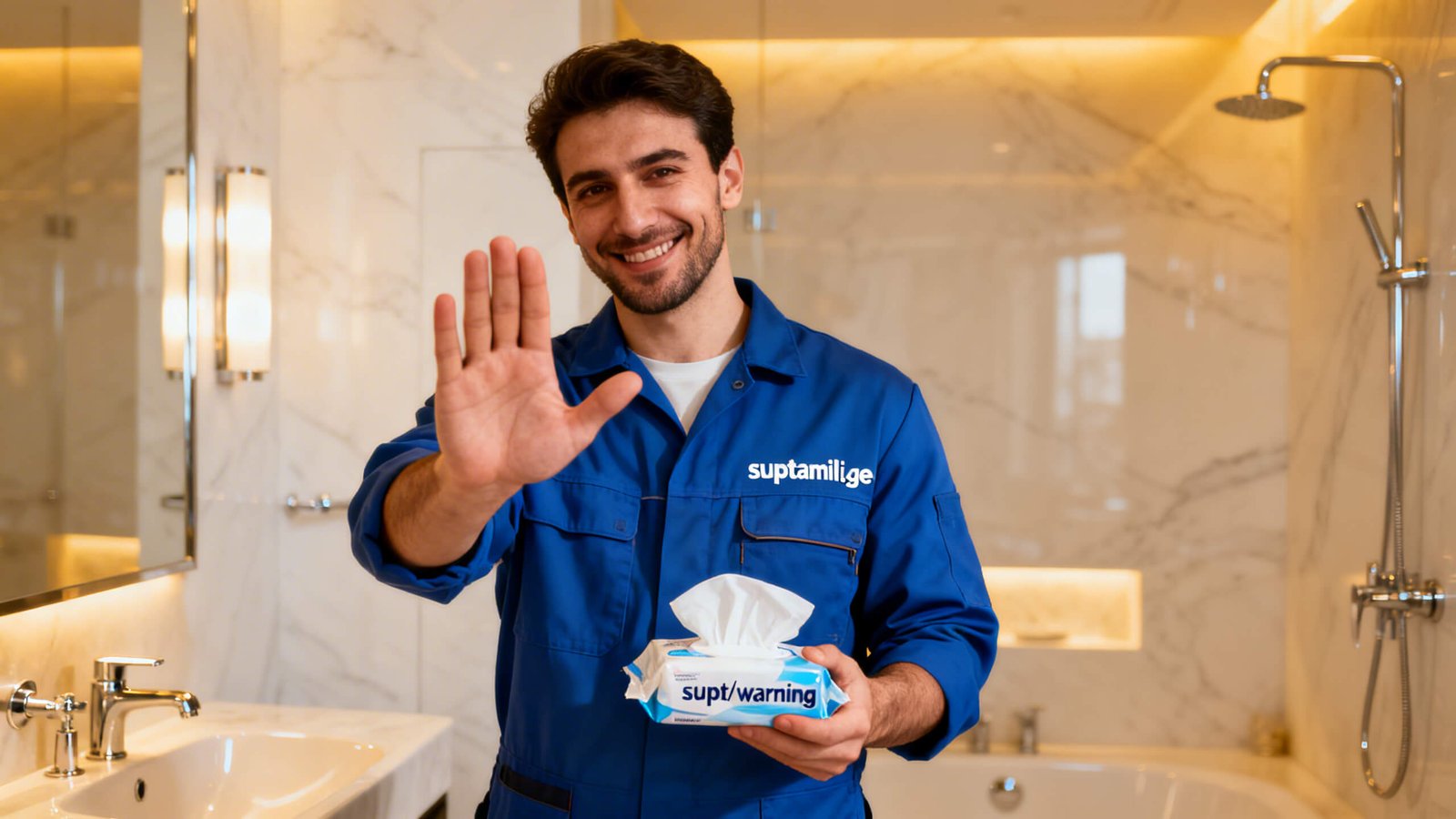 სანტექნიკოსის გაფრთხილება სველ ხელსახოცებზე